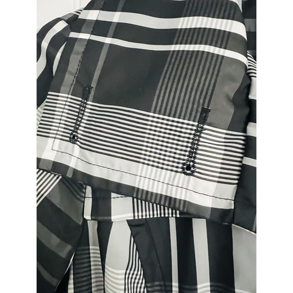 Black Rivet Women's Black White Plaid Jacket Size S (fits XS)‎ Rain Dress - Picture 5 of 16